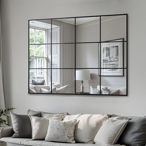 Antok Wall Mirror, Metal Framed Wall Mounted Mirror, Hanging or Leaning by AntokMirror
