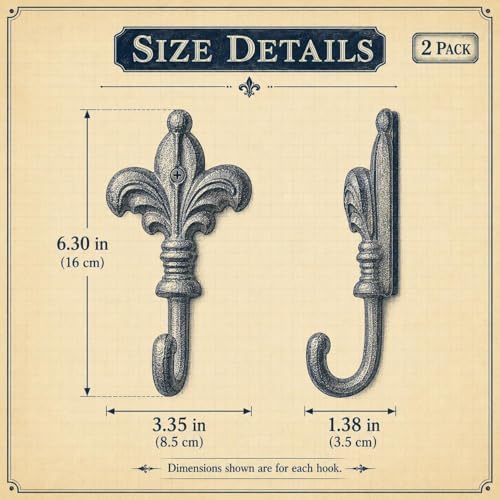 iobiotio Cast Iron Wall Hooks - Image 2