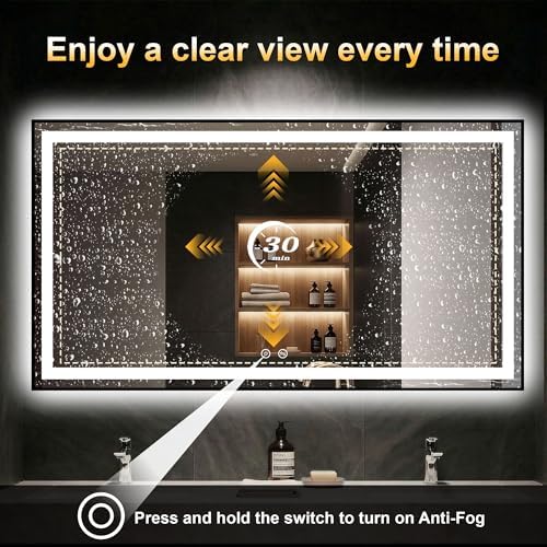 LED Bathroom Mirror with Light, 30x55 Vanity Mirror - Image 4