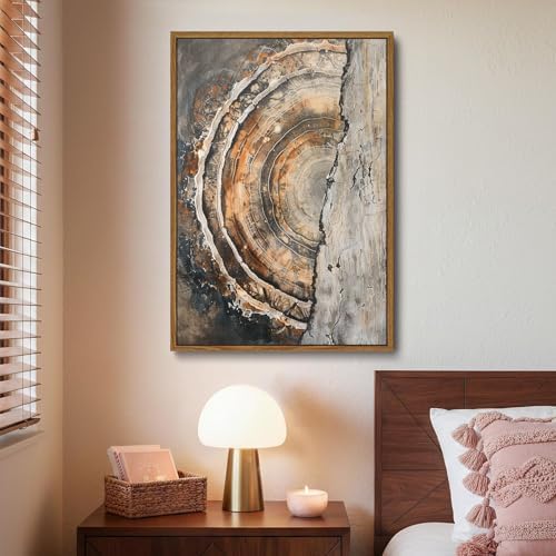 Tree Ring Wall Art Framed, Modern Nature Decor - Image 3