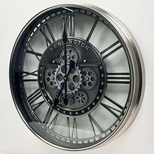 Real Moving Gears Wall Clock Large Modern Metal Clocks - Image 2