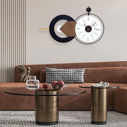 35x20 Inch Modren Wall Clock, Quiet Oversized Home Accent - Image 4