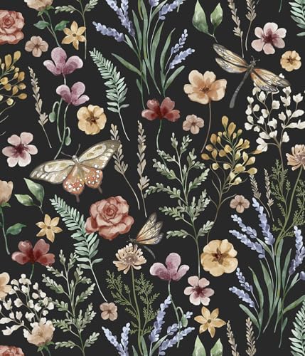 Orainege Vintage Floral Wallpaper Peel and Stick Wallpaper Boho Removable by Orainege