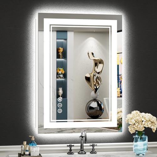 20x28 LED Bathroom Mirror, Backlit & Front Lit Lighted Mirror by Awandee