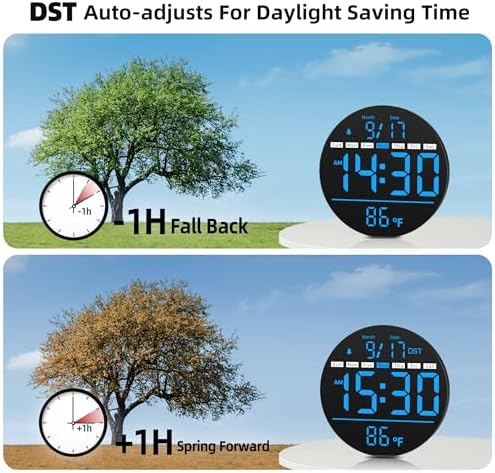 8'' Round Digital Wall Clock - Image 5