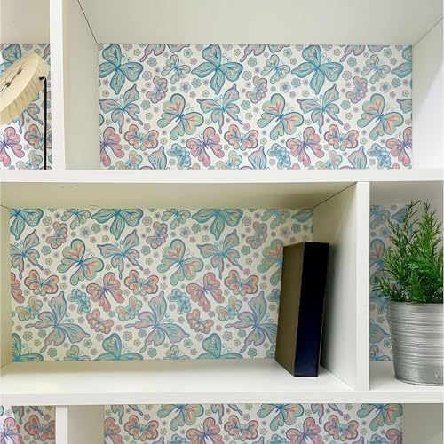 Main Street Peel and Stick Wallpaper Sheets, Bohemian Butterflies - Image 4