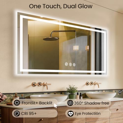 60"x40" LED Bathroom Mirror - Image 4