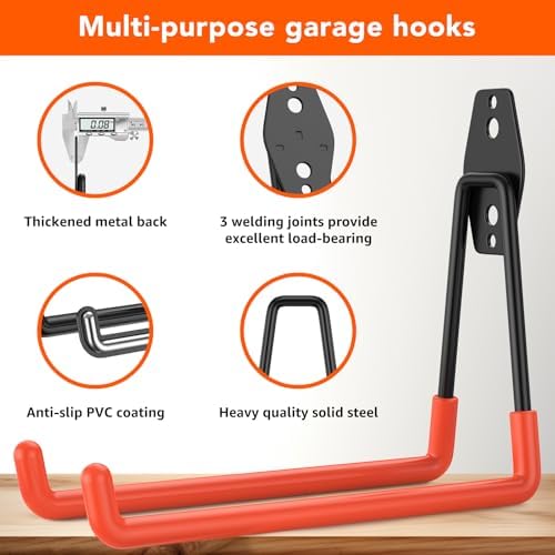 42-Pack Heavy Duty Wall Mount Garage Hooks - Image 3