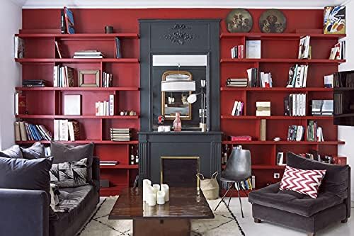 15.7" x 394" Red Peel and Stick Wallpaper - Image 4