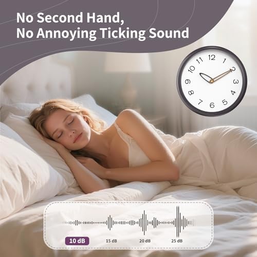 12" Silent Wall Clock – Battery Operated, Tempered Glass, Decorative Clock - Image 5