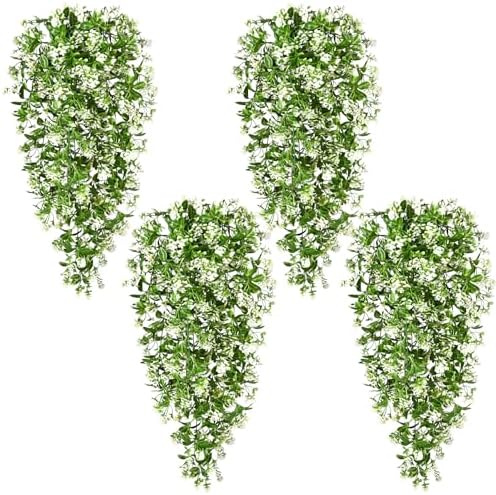 Waipfaru 4pcs Fake Hanging Plants, Faux Ivy Fake Vines Greenery by Waipfaru