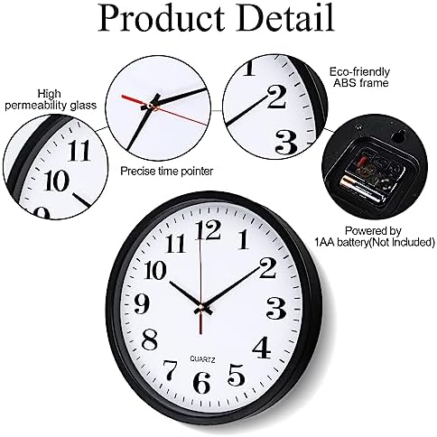 4 Pack Silent World Clock with Chalkboard Multi Time Zone, 12 Inch - Image 3
