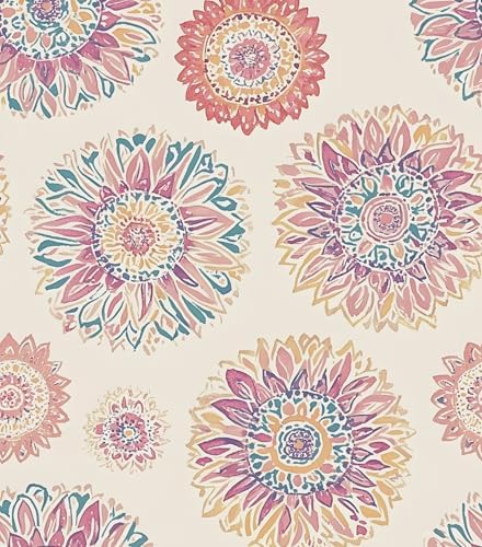 Laatse Boho Wallpaper Peel and Stick Contact Paper 17.5" x 393" by Laatse