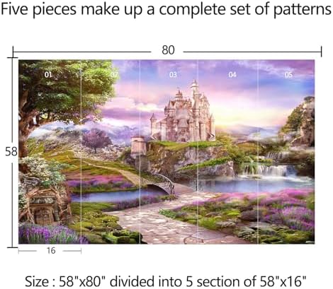Children's Room Castle Peel-and-Stick Wall Mural-58 x80 - Image 4