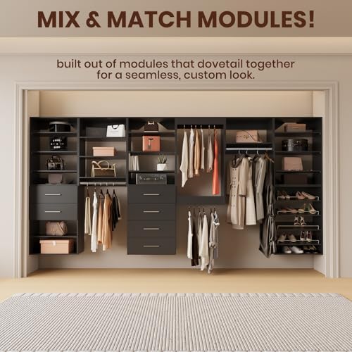 ROOMTEC 31.5" Shoe Shelf Short Tower Closet Unit, Modular Closet System - Image 3