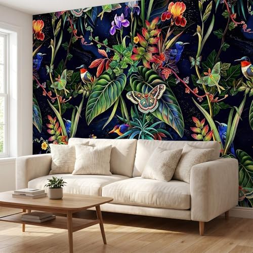 Bormia Botanical Peel and Stick Wallpaper Tropical Leaf Jungle Wall Murals by Bormia