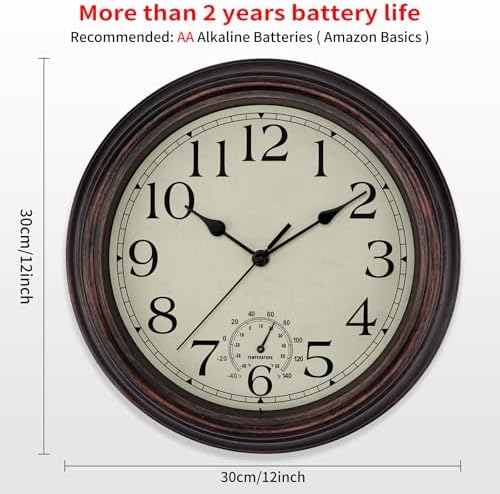 Foxtop Indoor Outdoor Waterproof Wall Clock - Image 2