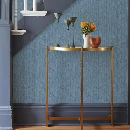 JiffDiff Woven Wallpaper Peel and Stick 17.3" x 800" Colorful Paint Grasscloth - Image 2