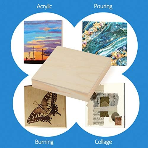 Falling in Art 4 Pack 4x4’’ Unfinished Birch Wood Panels Kit - Image 3