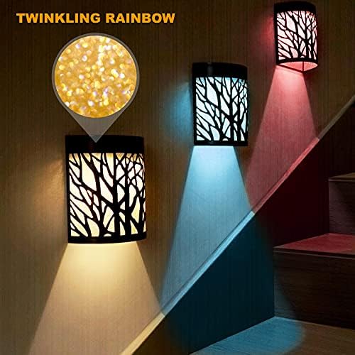 DenicMic Solar Wall Lights Outdoor Wall Sconce Fence Lights Solar Powered - Image 6