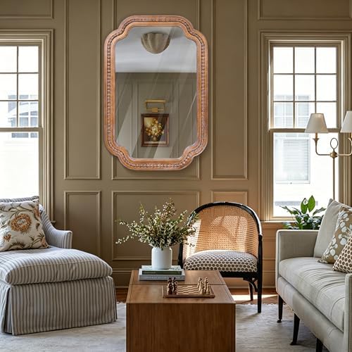 24x36 Inch Farmhouse Beaded Wall Mirror - Image 5