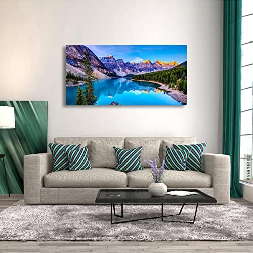 Wall Art Lake Mountain Landscape Picture Print Canvas Wall Art Modern Giclee - Image 2