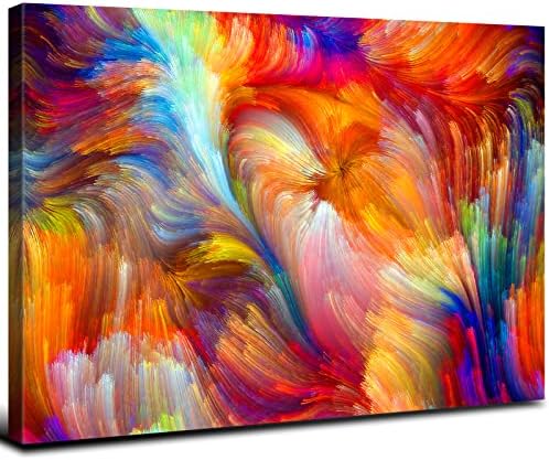 Abstract Colorful Canvas Wall Art Modern Farmhouse Wall Decor 12x16” by AREBOLOLLC