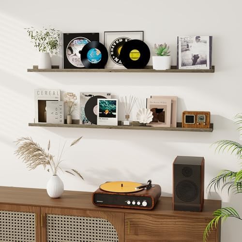 Dreamland Picture Ledge Shelf for Wall, Floating Shelves Set of 2, 55 inch Long - Image 2