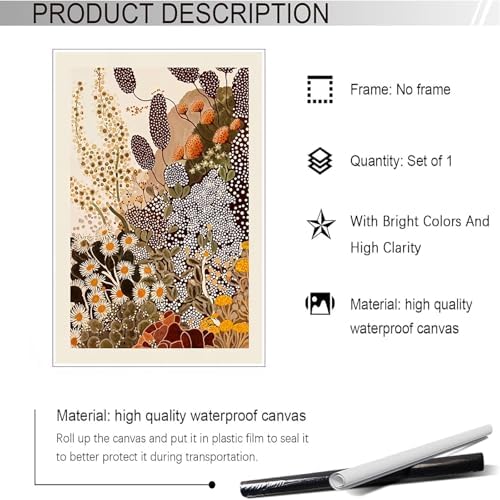 Vintage Japanese Wildflower Wall Art Abstract Botanical Floral Poster Nature - Image 2