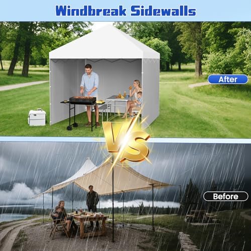 10x10 Canopy Sidewalls, UV Protection, Waterproof, Zipper Sidewall - Image 4
