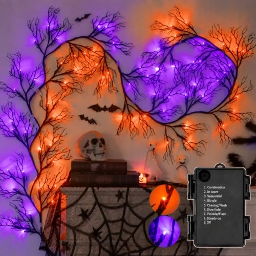 9 Ft Halloween Decor Vine with 45 LED Lights, Adjustable Shape by Unknown