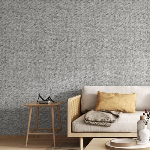 Haimin Fabric Wallpaper Textured Contact Paper Grasscloth Wallpaper - Image 3