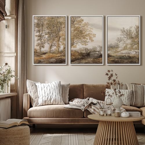 MUDECOR Framed Canvas Print Wall Art Pastoral Elegance Golden Age Landscape - Image 4