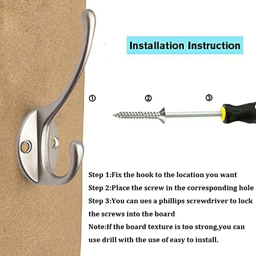 30 Pack Heavy Duty Silvery Dual Coat Hooks - Image 3