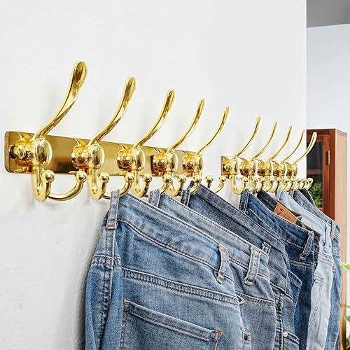 Dseap Coat Rack Wall Mount, Heavy Duty 12-Gauge Base vs Flimsy 1mm, - Image 3