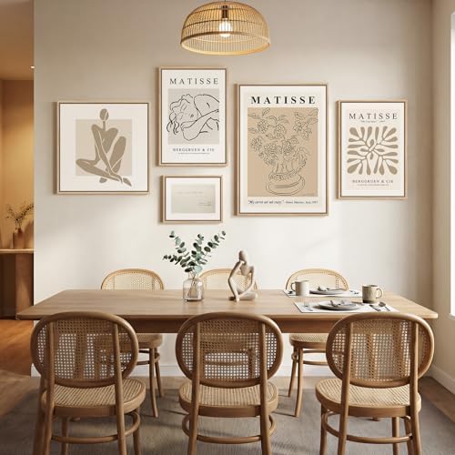 Large Framed Matisse Minimalist Neutral Wall Art - Image 3