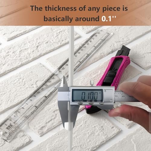 17 Pcs Faux Thin Brick Tiles Veneers, 2.38 Sq.Ft, Realistic Brick Texture and - Image 6
