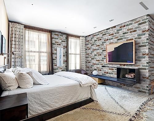 Guvana 17.3"×590" Brick Peel and Stick Wallpaper Brick Contact Paper - Image 3