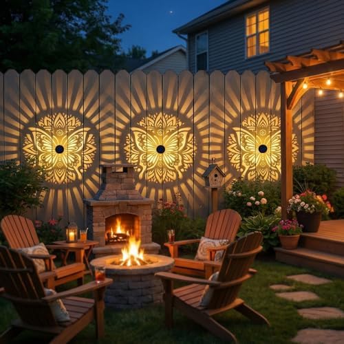 2 Pack Solar Fence Lights Metal Solar Powered Outdoor Wall Deck Step Lights - Image 6
