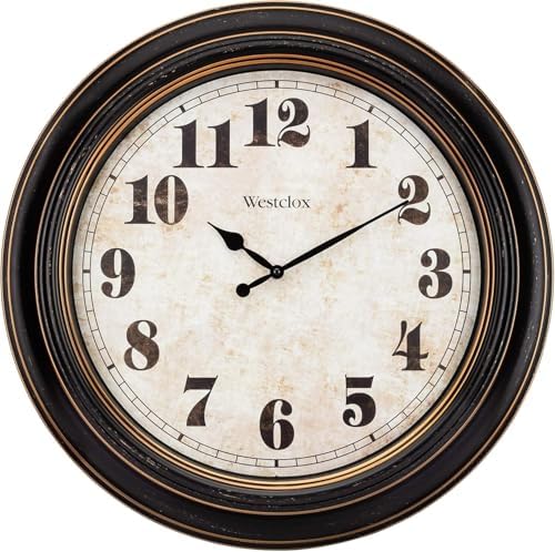 Westclox Traditional Large Wall Clock Battery-Operated Clock by Westclox