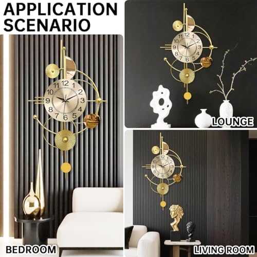 Large Wall Clocks for Living Room, Silent Non Ticking, Battery Operated - Image 6