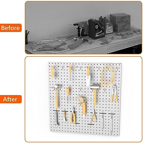 WALMANN 2 PCS 12x24 in Pegboard Panels, 24x24 in Tools Pegboards - Image 7