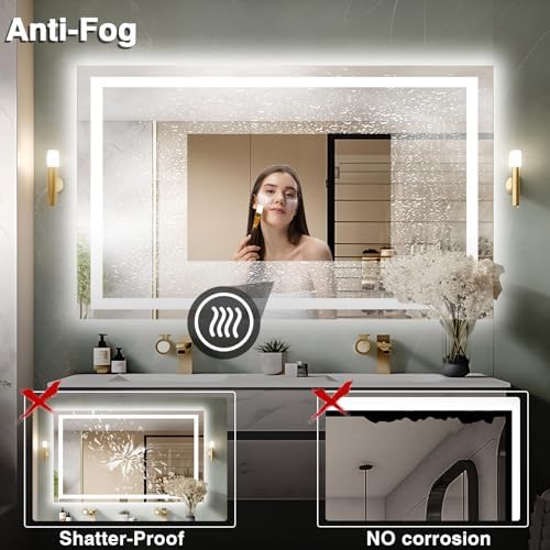 EchosLife 57"x36" Light Mirror for Bathroom - Image 6