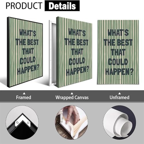 What's The Best That Could Happen Poster Canvas, Uplifting Quote Inspirational - Image 2