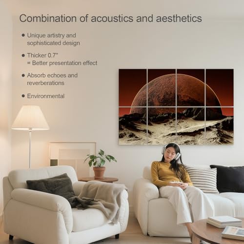 UMIACOUSTICS 8 Pcs 0.7Inch Thick Art Acoustic Panels, Total 47.2” x 31.5” - Image 5