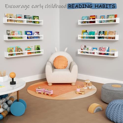 Harwaya Large Nursery Book Shelves Wall Mounted - Image 5