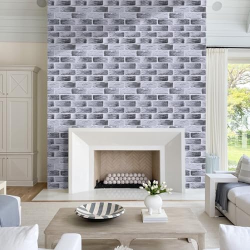Commomy 3D Wall Panels Peel and Stick Faux Brick 10 Pcs 11.8" x 11.8" - Image 2