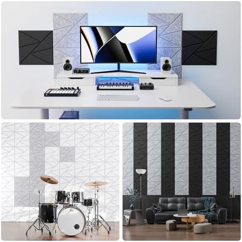 12 Pack Self-Adhesive Acoustic Panels, Sound Proof Foam Panels - Image 4