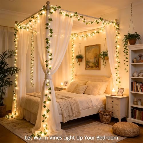 JMEXSUSS 100 LED Vines with Fairy Lights USB/Battery Operated, 33 FT - Image 2