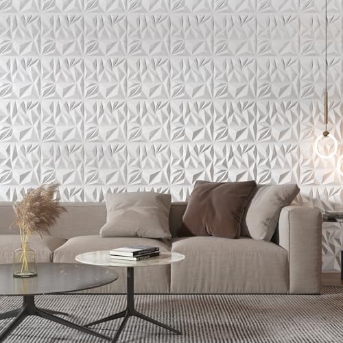 Art3d 50-Pack Modern Diamond Textured 3D Wall Panels, 12 x 12 in - Image 2